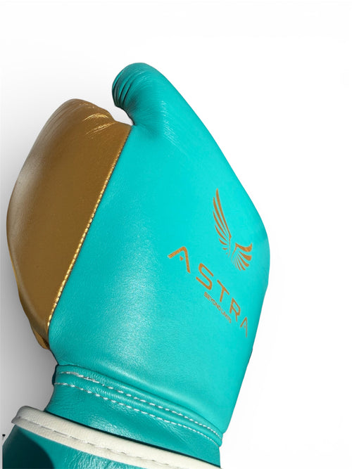 GUANTONI PREMIUM - VELCRO - TURCHESE E ORO