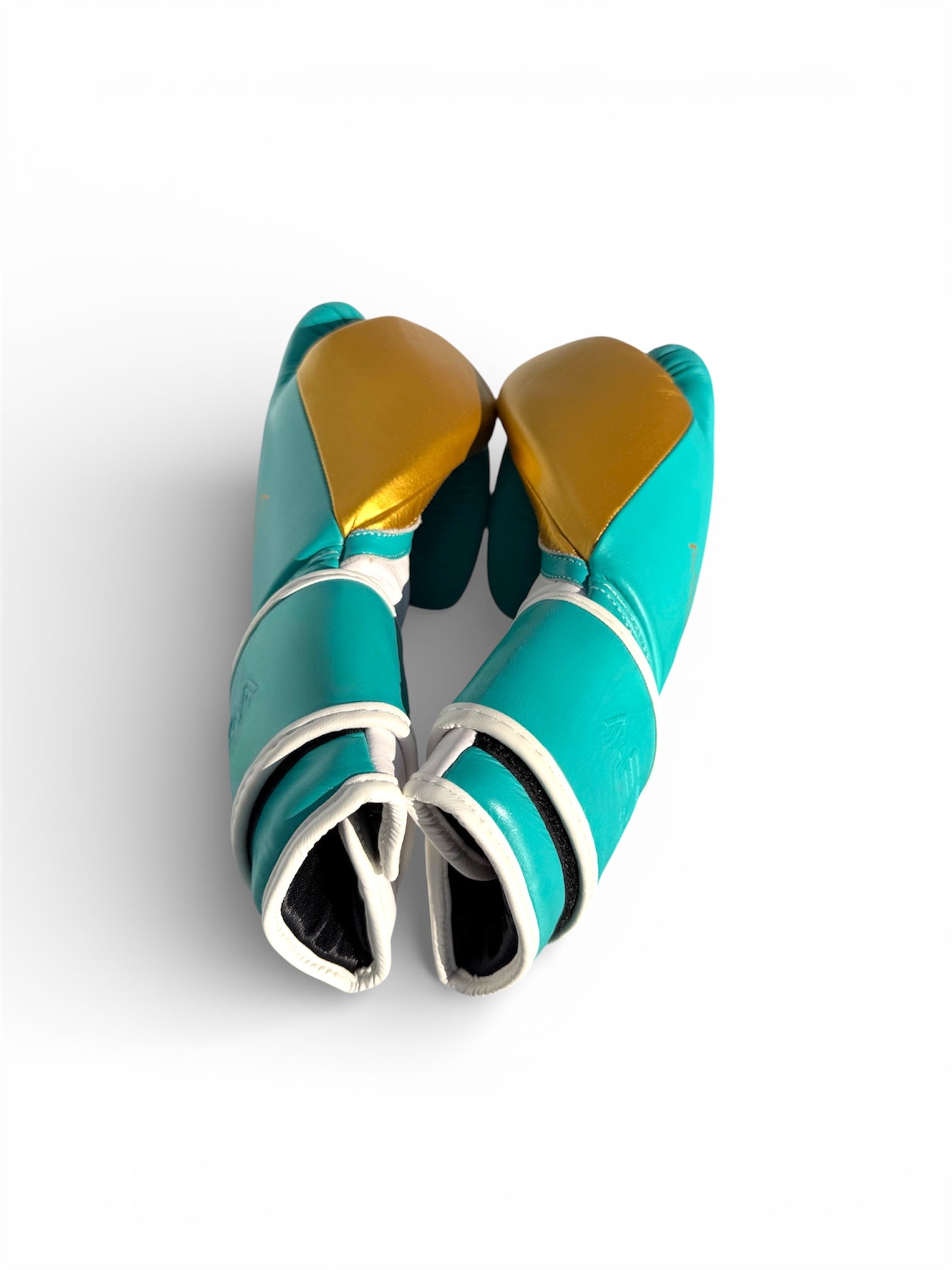 GUANTONI PREMIUM - VELCRO - TURCHESE E ORO