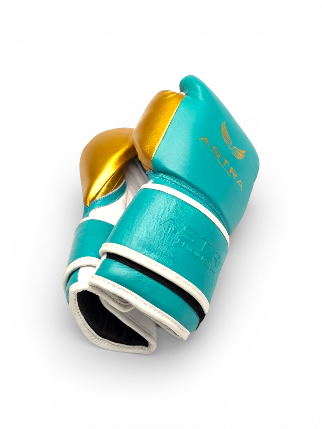 GUANTONI PREMIUM - VELCRO - TURCHESE E ORO